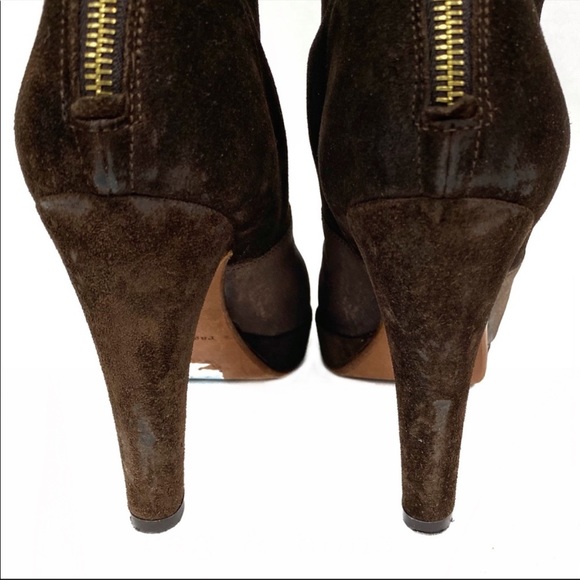 3. Rag & Bone Kenton Brown Suede Leather Heeled Boots - Picture 5 of 13